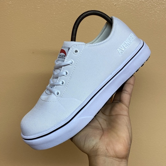 Avenger Slip And Oil Resistant Steel Toe Work Boots “White Black” - Picture 12 of 15